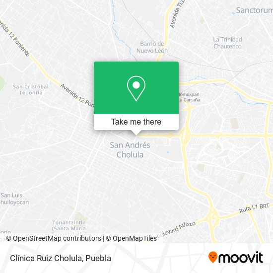 Clínica Ruiz Cholula map