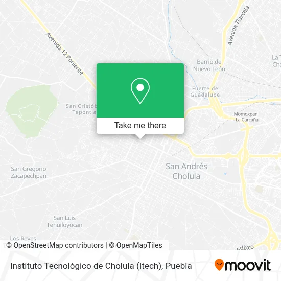 Instituto Tecnológico de Cholula (Itech) map