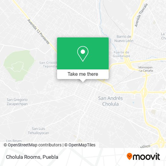 Cholula Rooms map