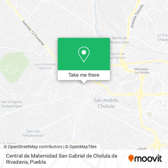 Central de Maternidad San Gabriel de Cholula de Rivadavia map