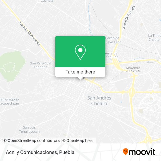 Acni y Comunicaciones map