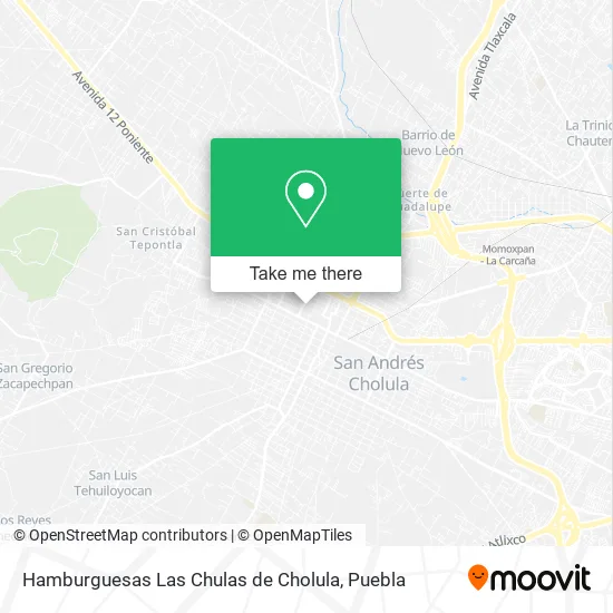 Hamburguesas Las Chulas de Cholula map