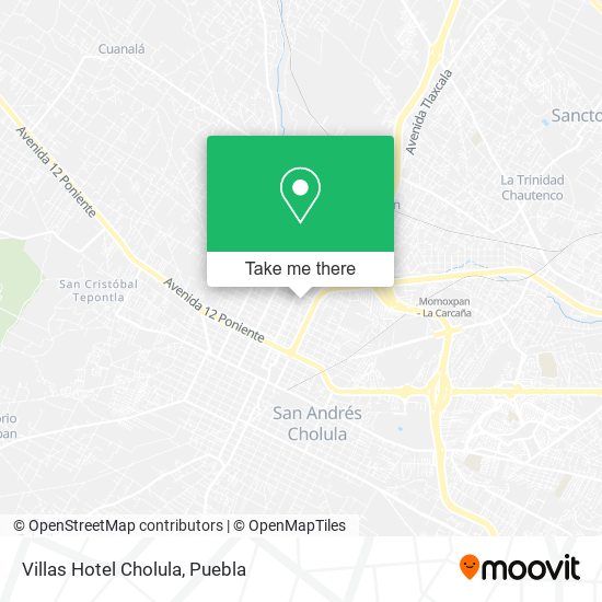 Villas Hotel Cholula map