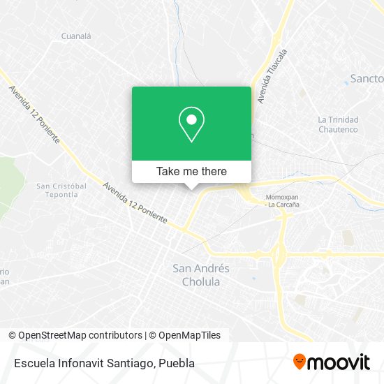 Mapa de Escuela Infonavit Santiago