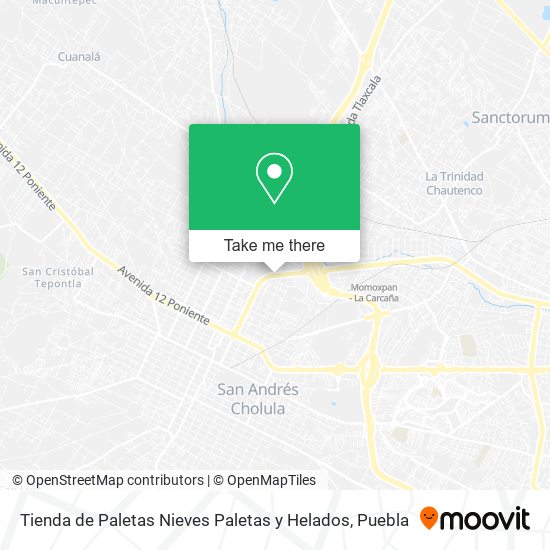 Mapa de Tienda de Paletas Nieves Paletas y Helados