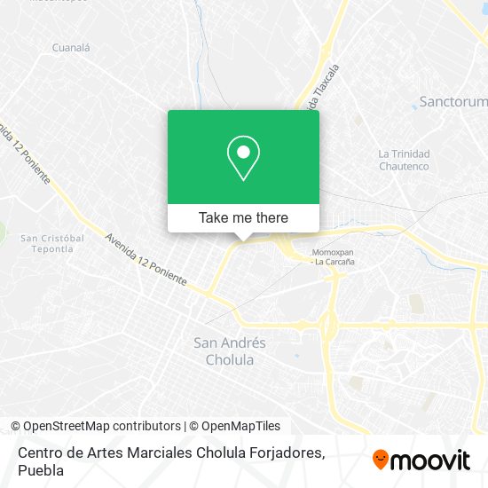 Centro de Artes Marciales Cholula Forjadores map