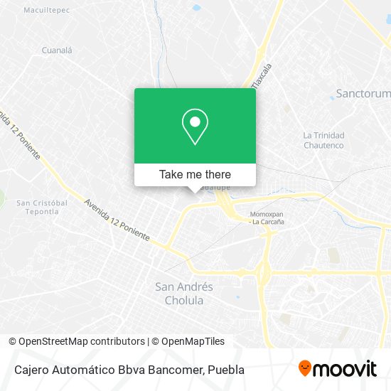 Mapa de Cajero Automático Bbva Bancomer