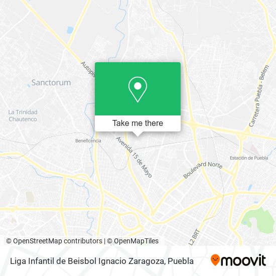 Liga Infantil de Beisbol Ignacio Zaragoza map