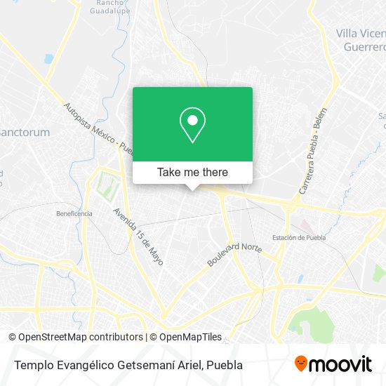Templo Evangélico Getsemaní Ariel map