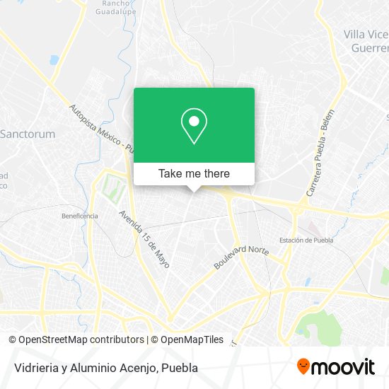 Vidrieria y Aluminio Acenjo map
