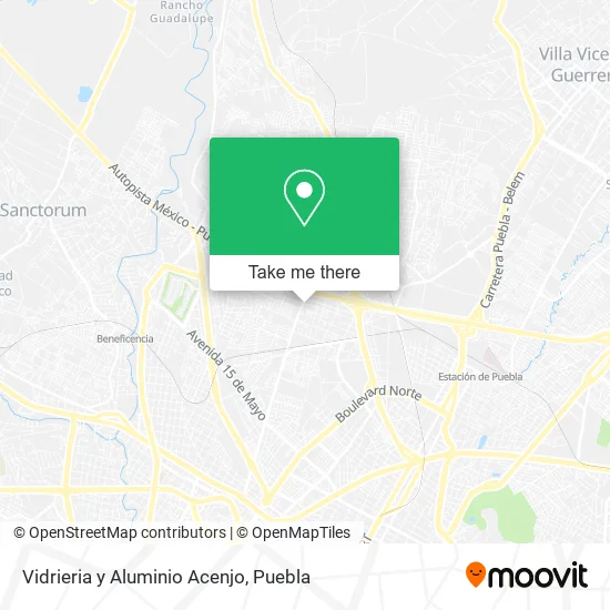 Vidrieria y Aluminio Acenjo map