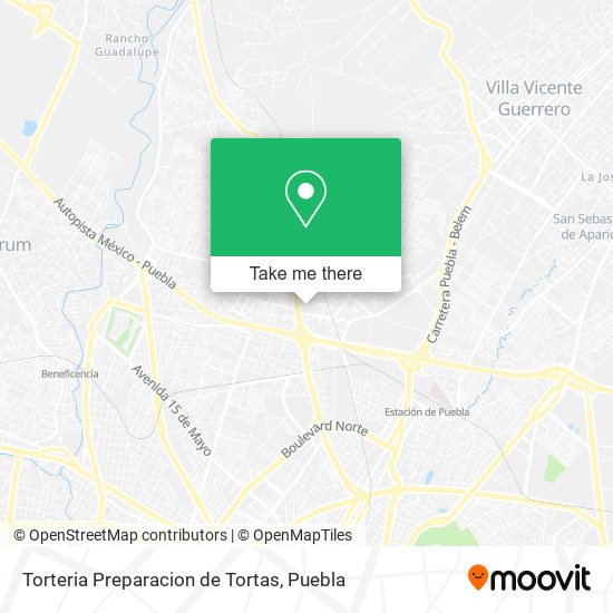 Torteria Preparacion de Tortas map