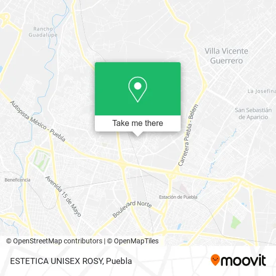Mapa de ESTETICA UNISEX ROSY