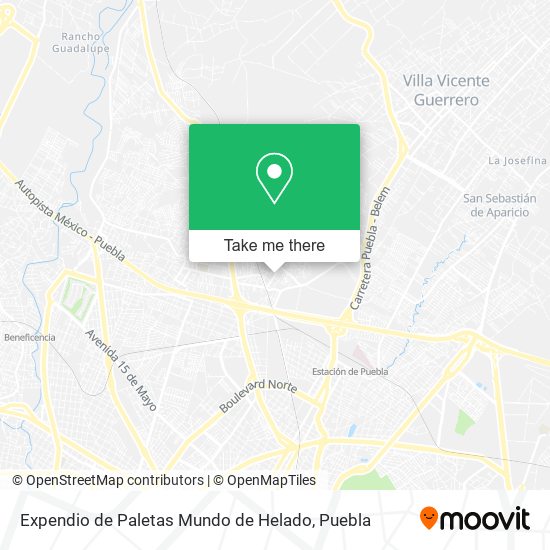 Mapa de Expendio de Paletas Mundo de Helado