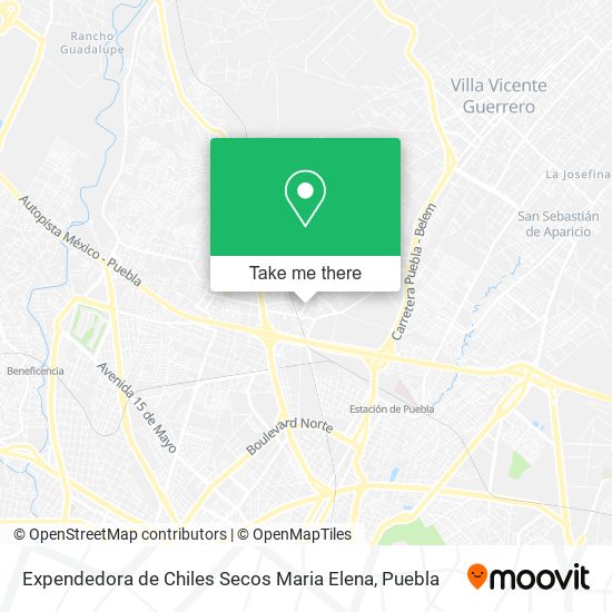Mapa de Expendedora de Chiles Secos Maria Elena