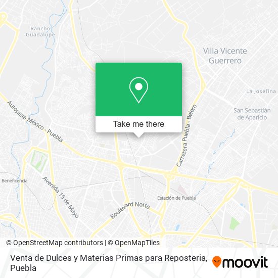 Mapa de Venta de Dulces y Materias Primas para Reposteria