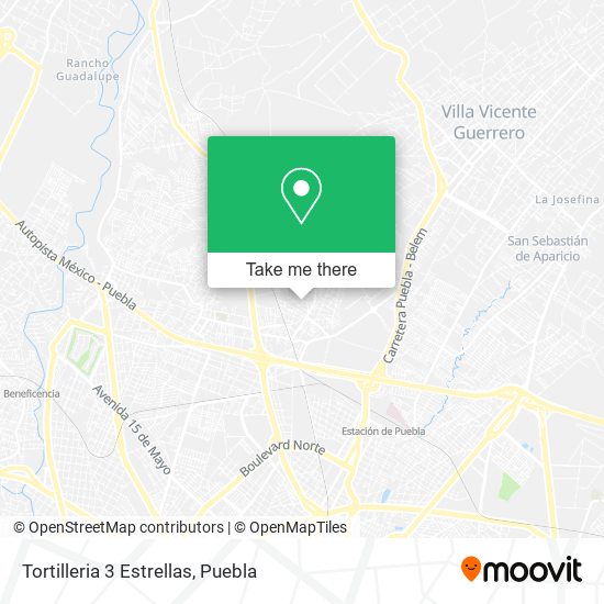 Tortilleria 3 Estrellas map