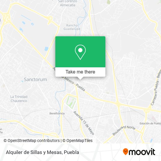Mapa de Alquiler de Sillas y Mesas