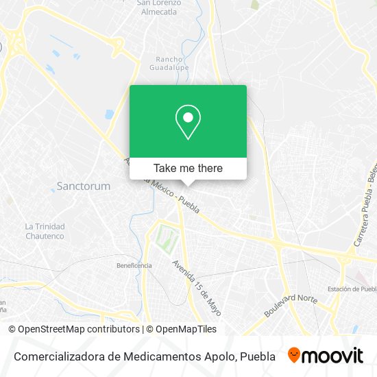 Mapa de Comercializadora de Medicamentos Apolo