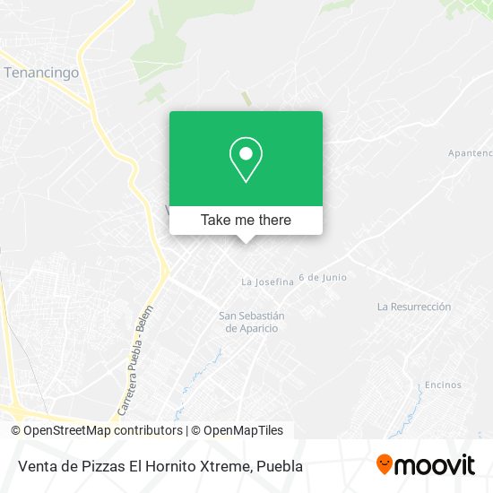 Venta de Pizzas El Hornito Xtreme map