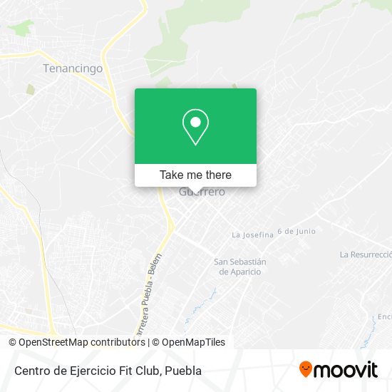Mapa de Centro de Ejercicio Fit Club
