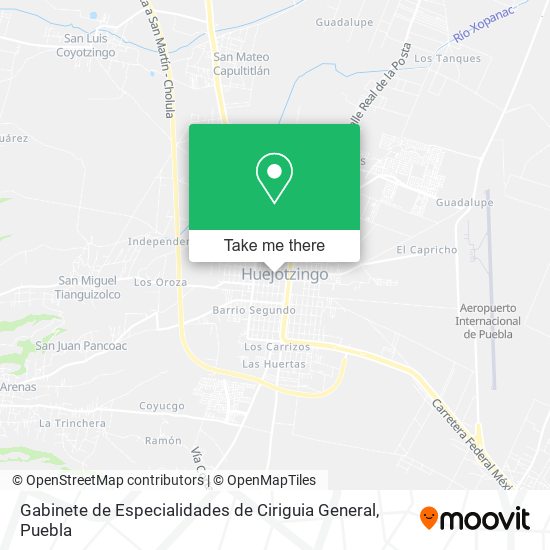 Mapa de Gabinete de Especialidades de Ciriguia General