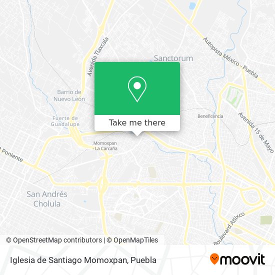 Iglesia de Santiago Momoxpan map