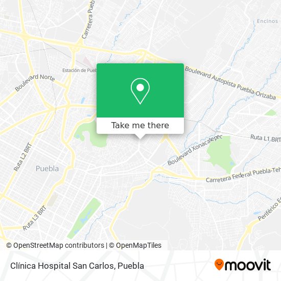 How to get to Clínica Hospital San Carlos in Puebla by Bus?