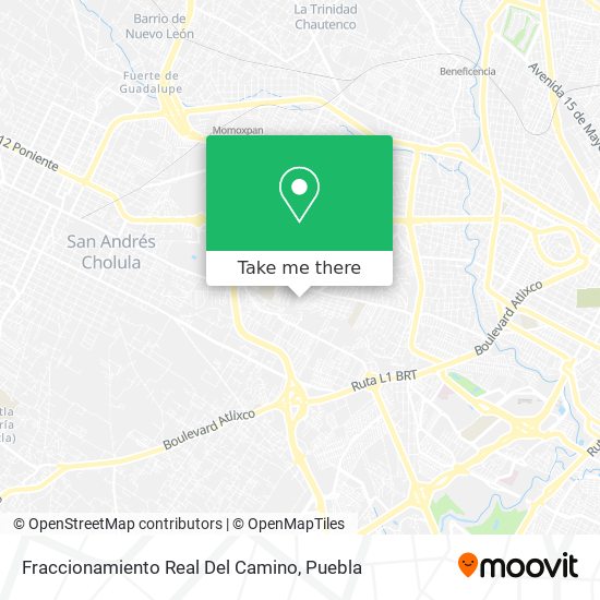 Fraccionamiento Real Del Camino map