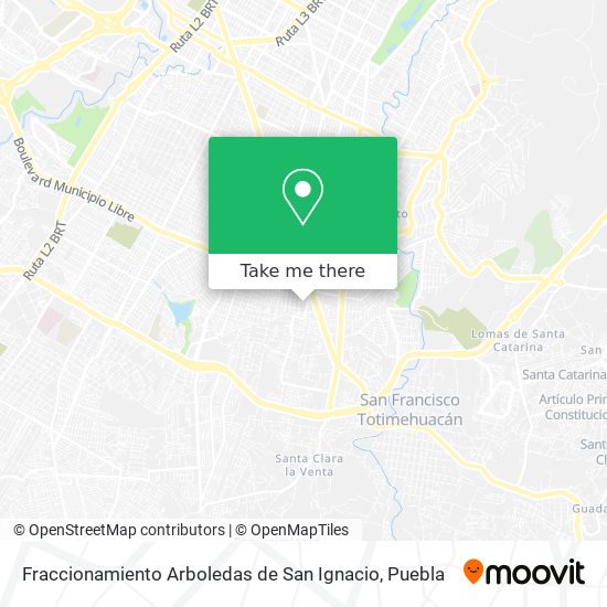Mapa de Fraccionamiento Arboledas de San Ignacio