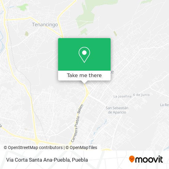 Mapa de Via Corta Santa Ana-Puebla