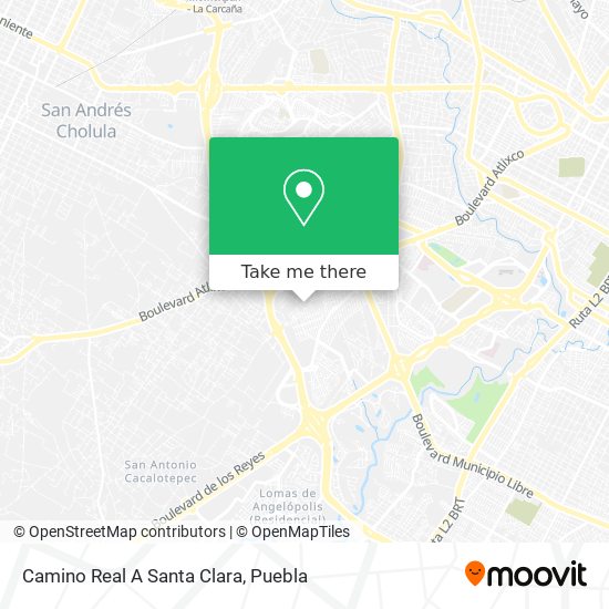 Camino Real A Santa Clara map