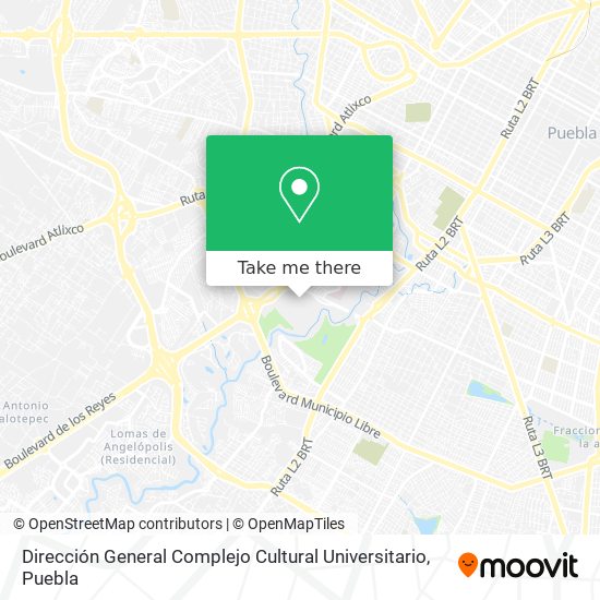 Mapa de Dirección General Complejo Cultural Universitario