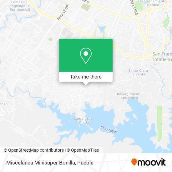 Mapa de Miscelánea Minisuper Bonilla