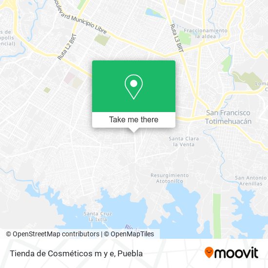 Mapa de Tienda de Cosméticos m y e