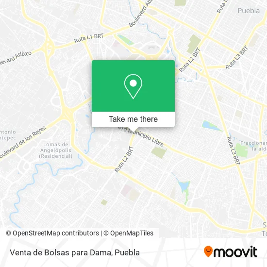 Venta de Bolsas para Dama map