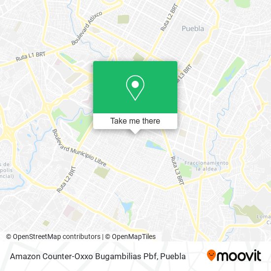Amazon Counter-Oxxo Bugambilias Pbf map
