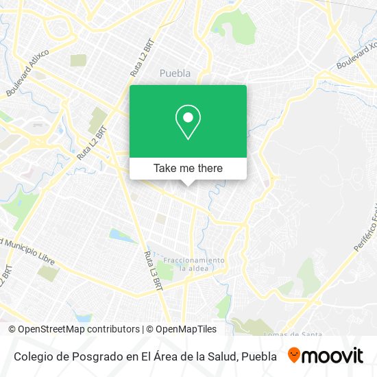 Mapa de Colegio de Posgrado en El Área de la Salud