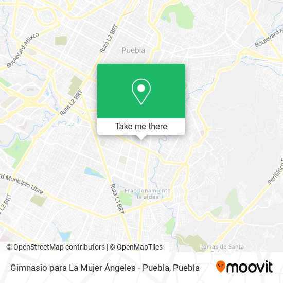 Mapa de Gimnasio para La Mujer Ángeles - Puebla