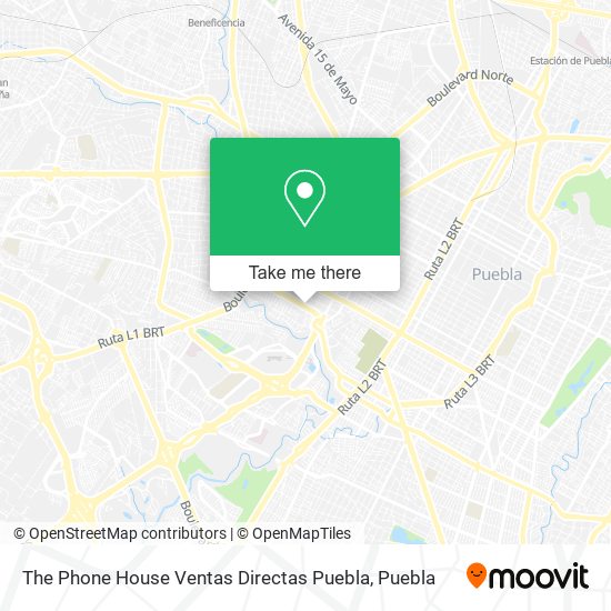 The Phone House Ventas Directas Puebla map