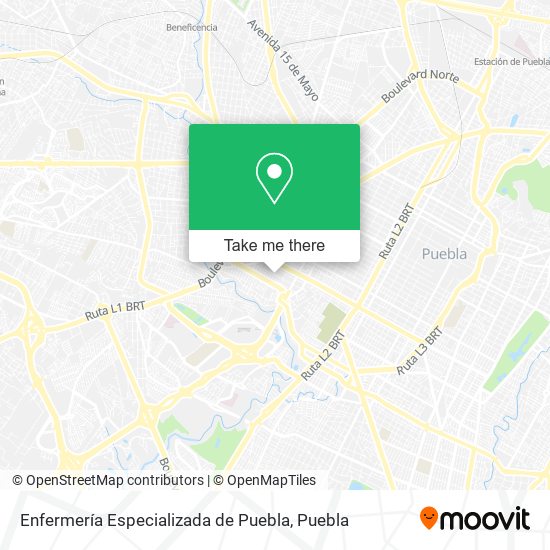 Enfermería Especializada de Puebla map