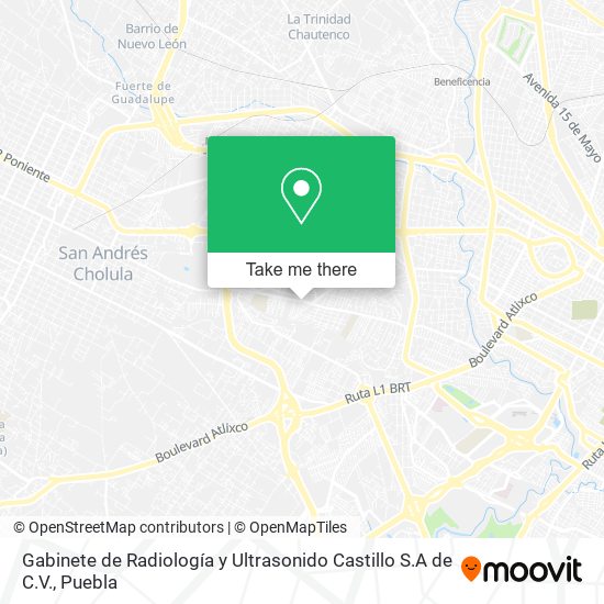 Gabinete de Radiología y Ultrasonido Castillo S.A de C.V. map