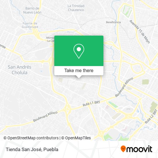 Mapa de Tienda San José