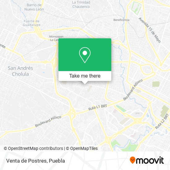 Mapa de Venta de Postres