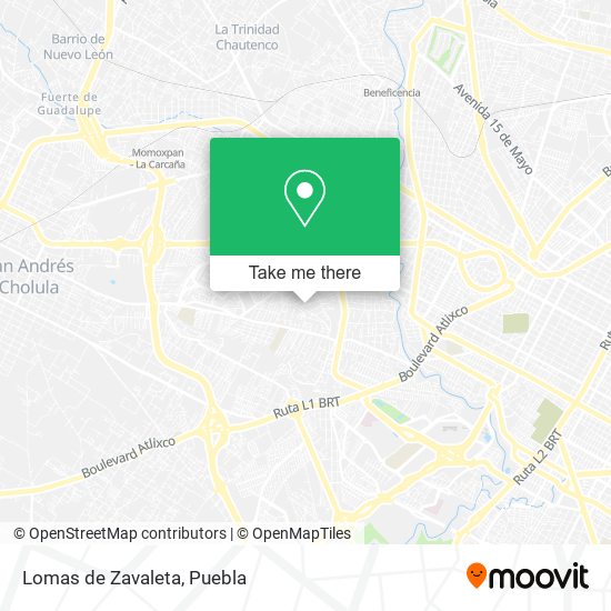 Mapa de Lomas de Zavaleta