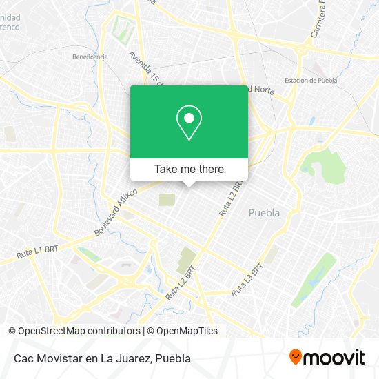 Mapa de Cac Movistar en La Juarez