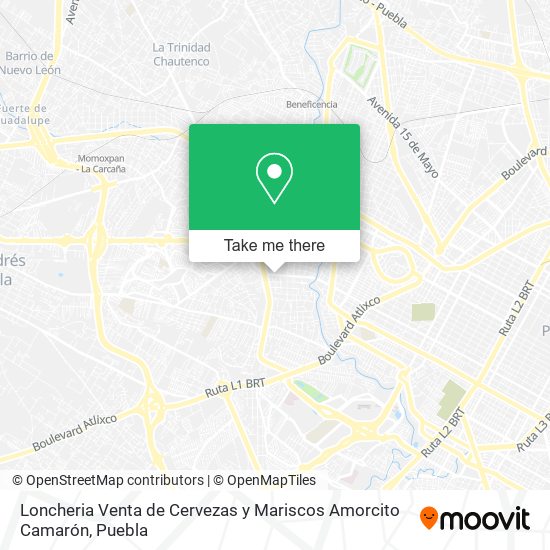 Loncheria Venta de Cervezas y Mariscos Amorcito Camarón map