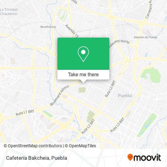Mapa de Cafetería Bakcheia