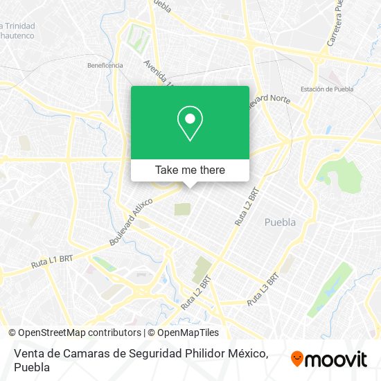 Venta de Camaras de Seguridad Philidor México map