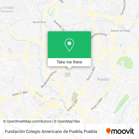 Fundación Colegio Americano de Puebla map